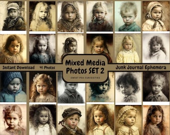 Printable, Photos, Mixed Media, Download, Digital, Junk Journal, Supplies, Kit, Ephemera, Collage, Vintage, Papers, Scrapbook, Grunge, Art