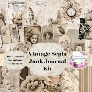 Junk Journal Kit, bedruckbar, Fotos, Mixed Media, Download, Digital, Junk Journal, Ephemera, Collage, Vintage, Papiere, Scrapbook, Grunge