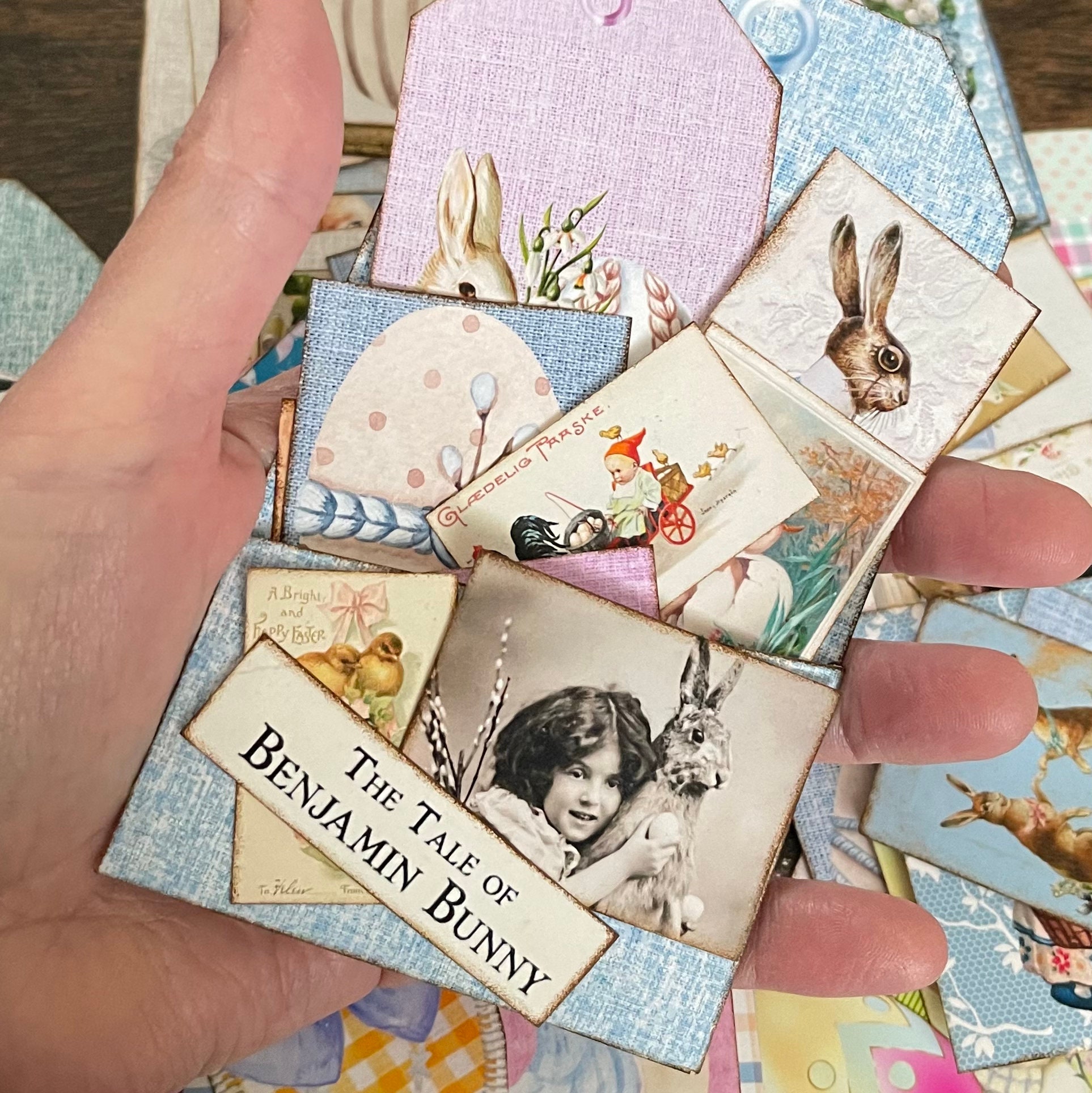 Easter, Pocket Tags, Loaded Envelope, Junk Journal Kit, Printable ...