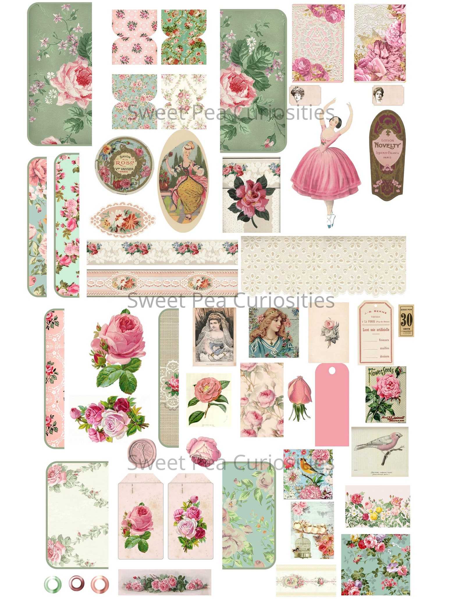 Shabby Chic, Junk Journal Folio, Junk Journal, Digital Download ...