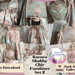 Rococo, Printable, Download, Digital, Junk Journal, Supplies, Shabby ...