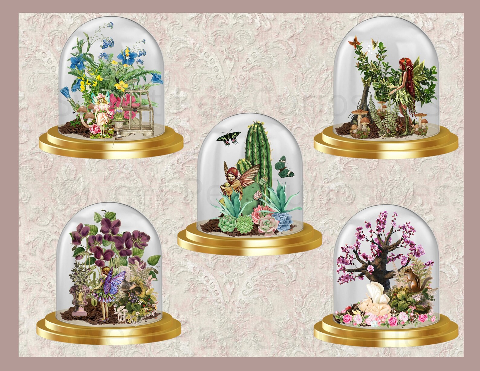 Fairy Terrarium Digital Download Printable Ephemera Junk Etsy