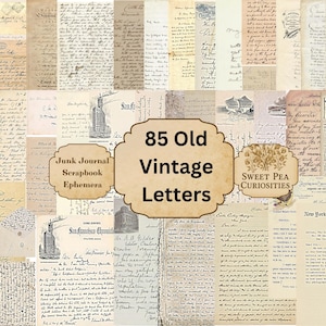 84 Vintage, Letters, Telegrams, Junk journal ephemera,  Junk Journals, Ephemera, Stationery, Digital Paper, Scrapbooking, Art Journals, Art