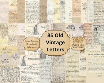 84 Vintage, Letters, Telegrams, Junk journal ephemera,  Junk Journals, Ephemera, Stationery, Digital Paper, Scrapbooking, Art Journals, Art