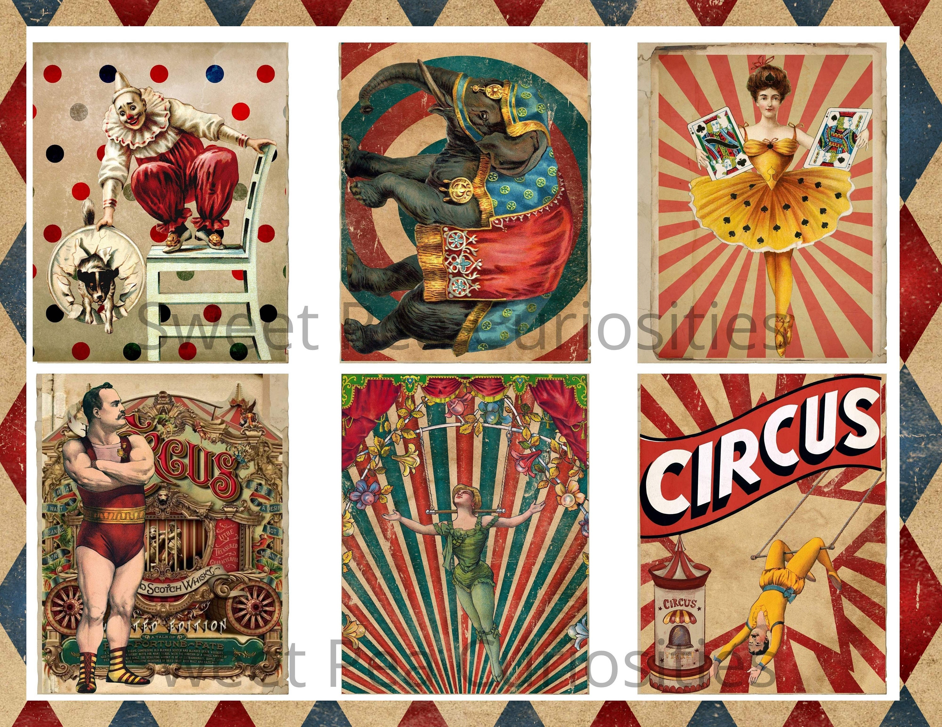 Circus Ephemera Digital Download Printable Junk Journal Etsy