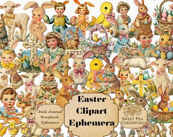 Easter Clipart, Easter, Junk Journal Kit, Digital, Download, Printable, Junk Journal, Religious, Collage, Scrapbook, Ephemera, Paper