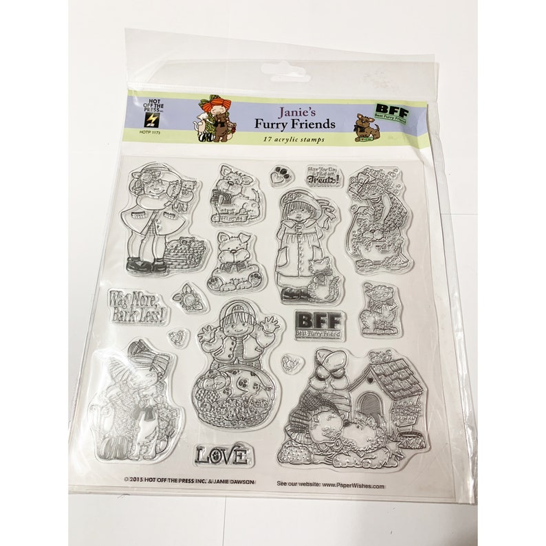 Clear Stamps Ephemera girl Planner Dog Mixed Media Clear stamp set cat Junk Journal Cardmaking Janies Furry Friends boy, DYI