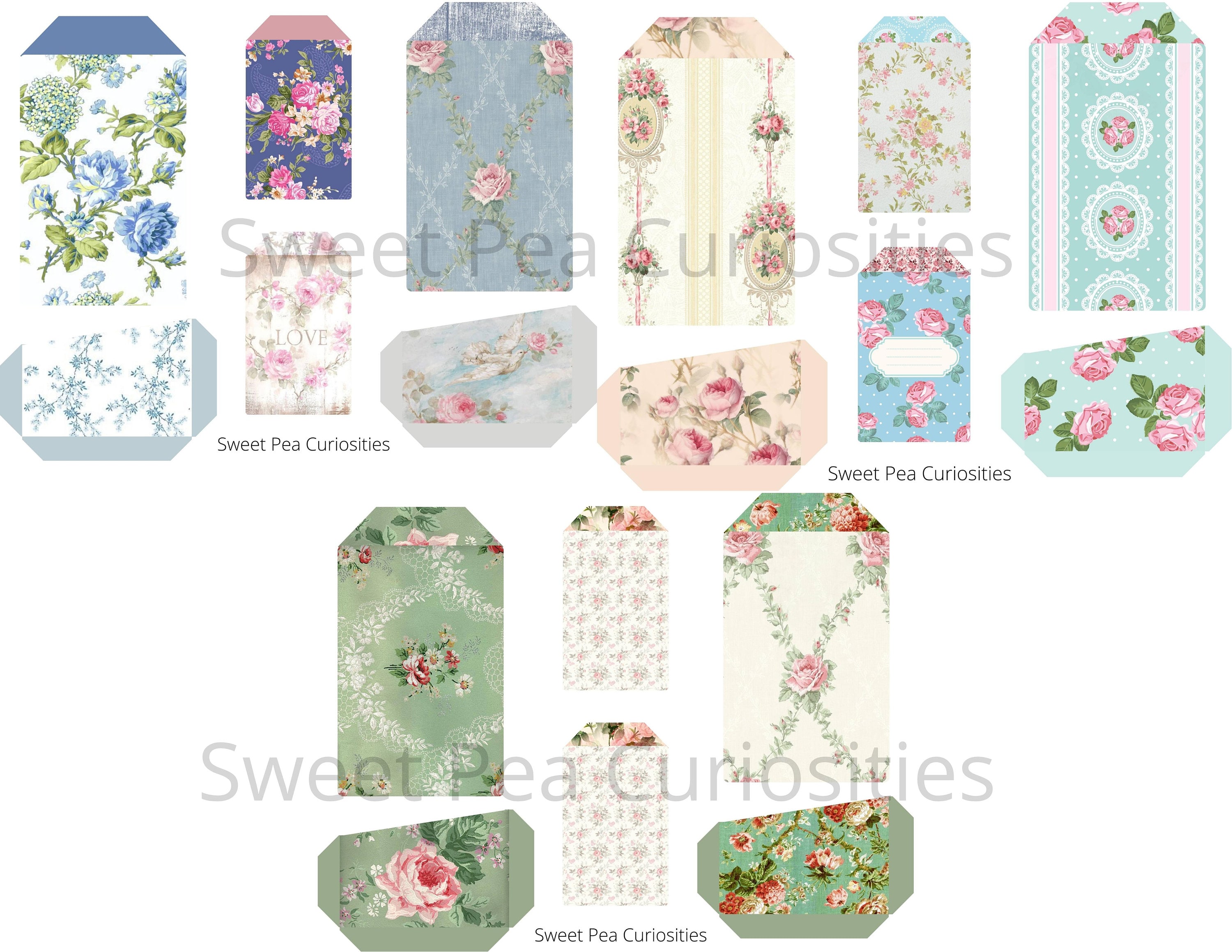 Shabby Chic, Pocket Tags, Loaded Envelope, Junk Journal Kit, Printable ...