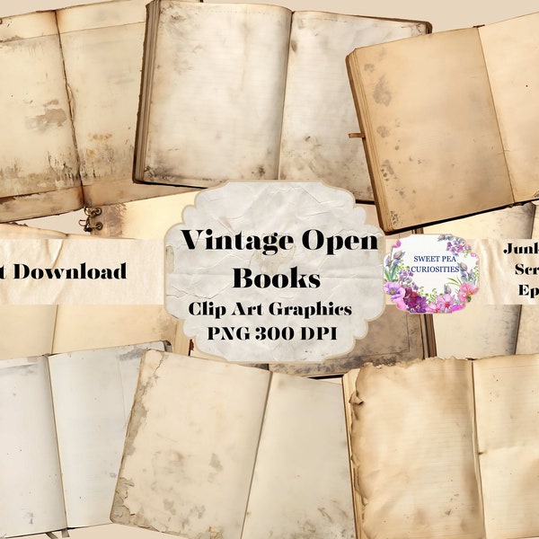 Open Book PNG, Clipart, Digital, Download, Printable, PNG, Junk Journal, Ephemera, Scrapbooking, collage, journal, Grunge, Transparent