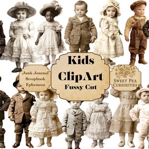 Vintage Kids, PNG, Clipart, Papel, Digital, Download, Imprimível, Diário de Arte, Colagem, Álbum de Recortes, Materiais, Efêmeros, Mídia Mista, Diário imagem 1