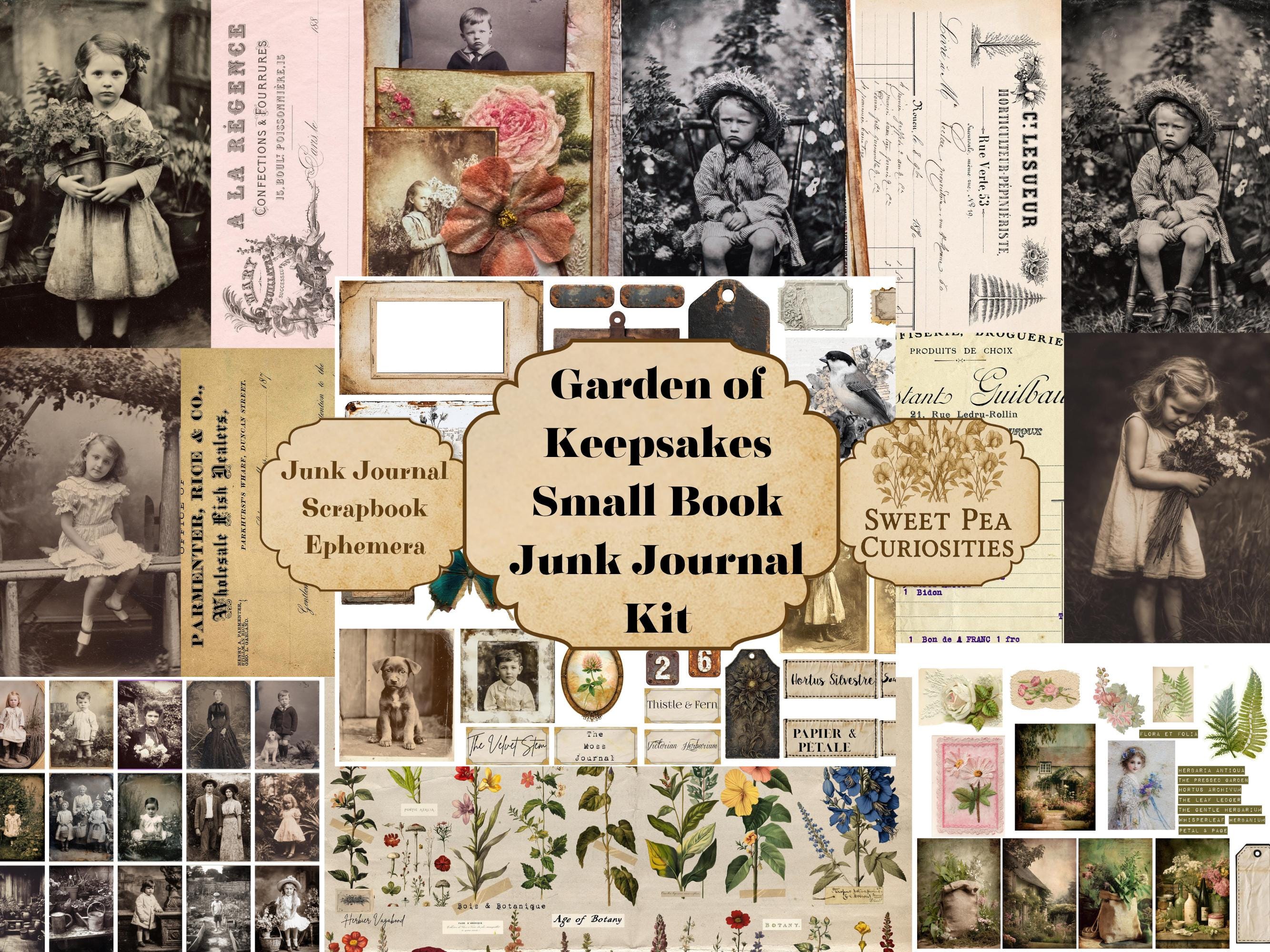 Garden, Keepsakes, Small Book , Junk Journal Kit, Digital, Download ...