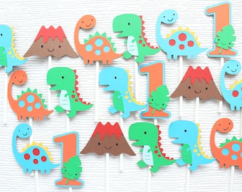 Dinosaur Cupcake Toppers, Dinosaur Party