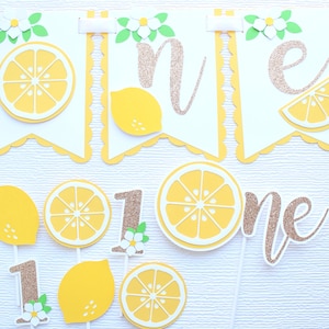 Lemon High Chair Banner, Lemon Cake Topper, Lemonade Theme