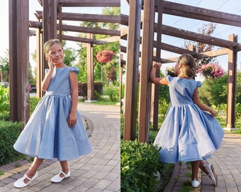 Vestido de cumpleaños de niña de flores, tutú de boda de princesa, vestido de dama de honor junior amarillo, vestido de Navidad para niños pequeños