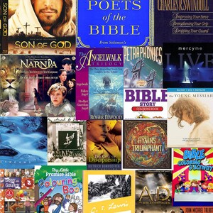 Christian Books and Media - Devotional Box Set - Books DVDs Music Collectibles and More! - Gift Set Mix Box - Bible Stories Christian Music