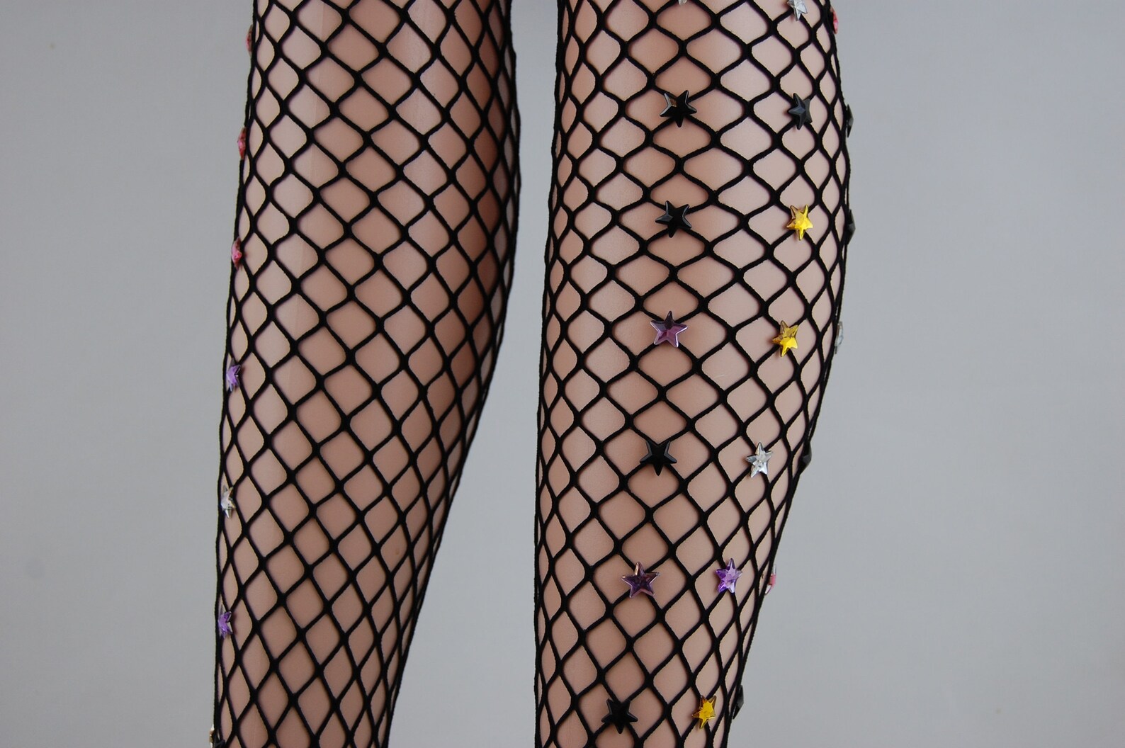 Womens Black Tights Shinny Stars High Quality good Etsy