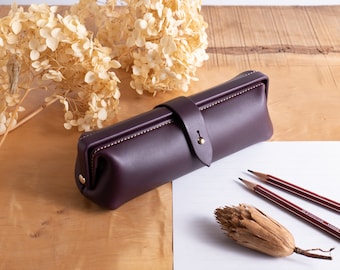 PAKA / Doctor Bag Style Pencil Case / PLUM / Valentine's Day gift / personalized gift / handmade