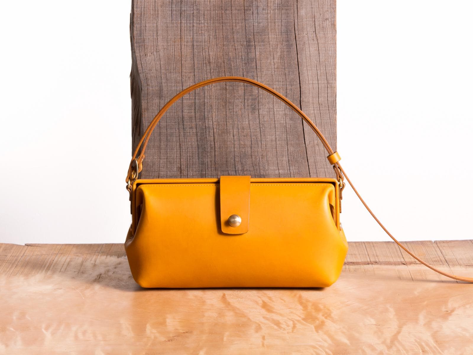 Doctor Bag Style Handbag / PAKA Pochette / Yellow / Shoulder Bag / Purse / handmade / school gift / personalized gift / Perfect gift