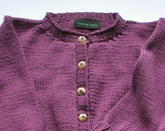 Hand-knitted Cardigan Cooking Apple - Etsy