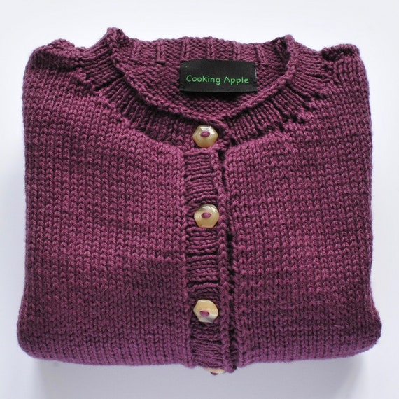 Hand-knitted Cardigan Cooking Apple - Etsy