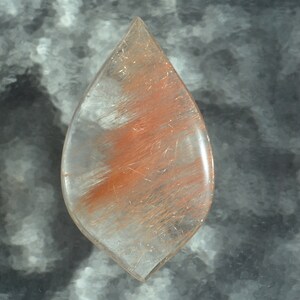 Rutilated Quartz Designer Cabochon Drop Shape Exquisitely Beautiful and Very Rare Also Called Maiden Hair48.1 x28x5.0 mm 46.75 Cts #88842RTZ