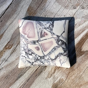 Designer Cabochon SciFi Exotica Jasper Pinched Square Shape 31.6x30.40x5.9mm 7143SCI