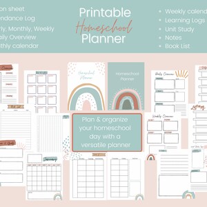 Homeschool Planner Printable - Boho