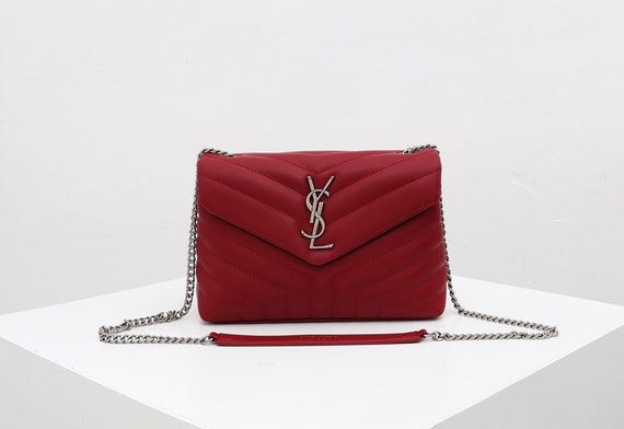 Yves Saint Laurent YSL Red Sac Coeur Handbag Black Leather Patent leather  ref.433012 - Joli Closet
