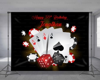Casino Theme Birthday Banner