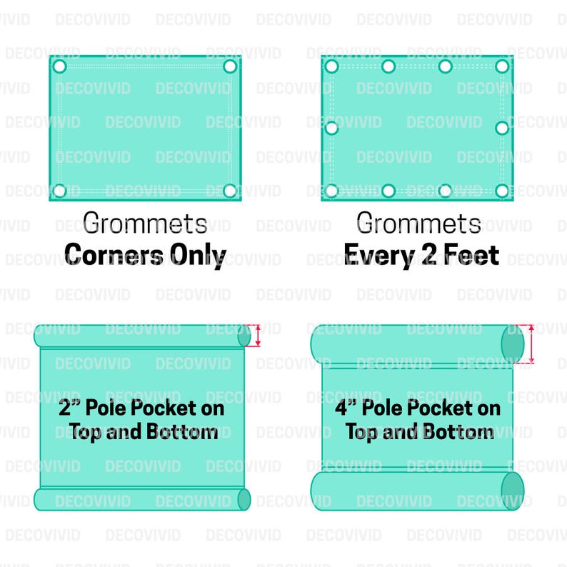 four rows of different labels with the names of different items