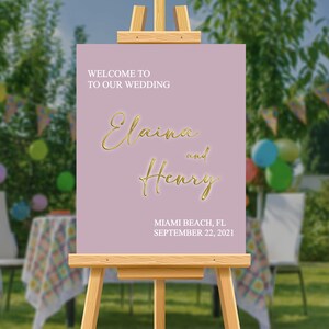 Wedding Welcome Sign, Welcome To Our Wedding, Welcome Message Board, Custom Wedding Sign, Personalized Poster Board, Printed on Foam Board