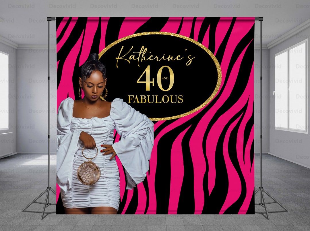 Zebra Birthday Backdrop Zebra Print Backdrop Sweet 16 Step Etsy