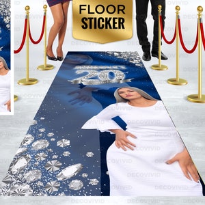 Custom, Personalized Aisle Runner, Step And Repeat Vinyl Sticker, Photo Aisle Runner, Aisle Runner Sticker, Floor Decal Sticker