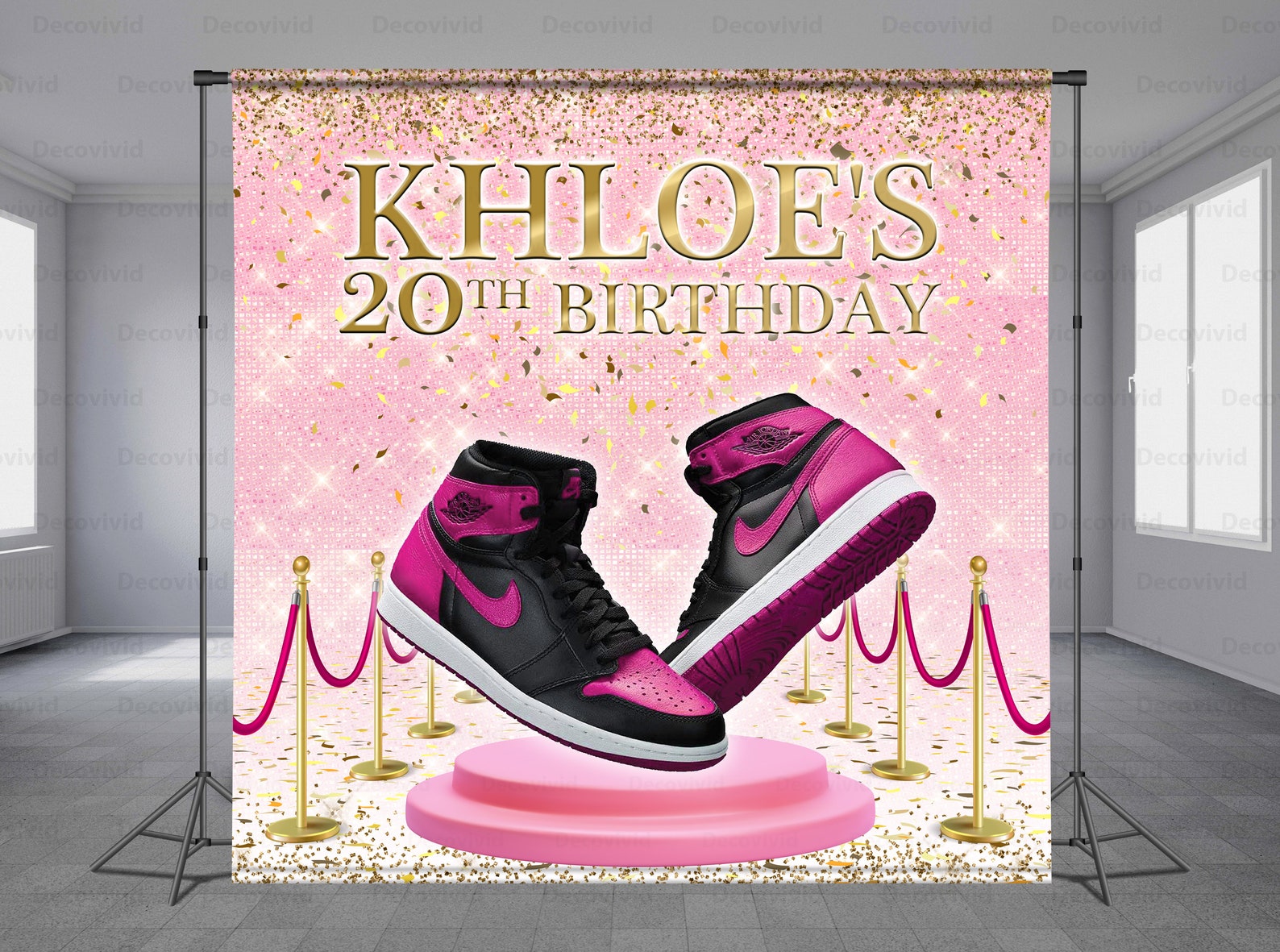 Sneaker Ball Backdrop Step and Repeat Personalized Sneaker - Etsy New