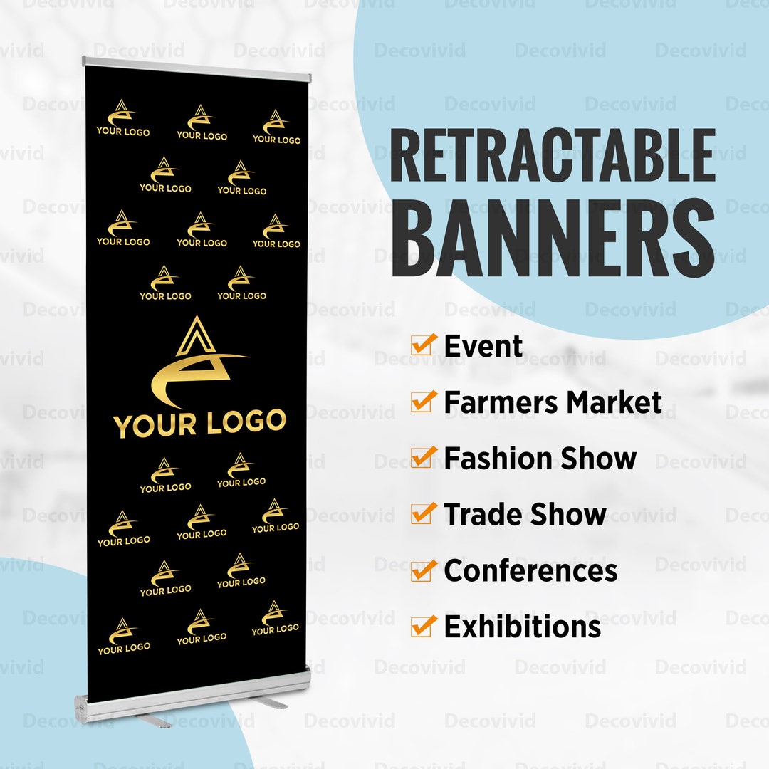 Logo Business Retractable Banner Sign Photo Retractable Pop - Etsy