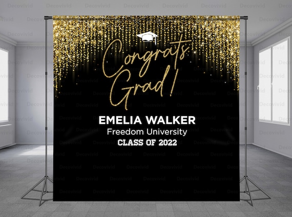 Graduation Backdrop Sparkle Background Glitter Decor Prom | Etsy
