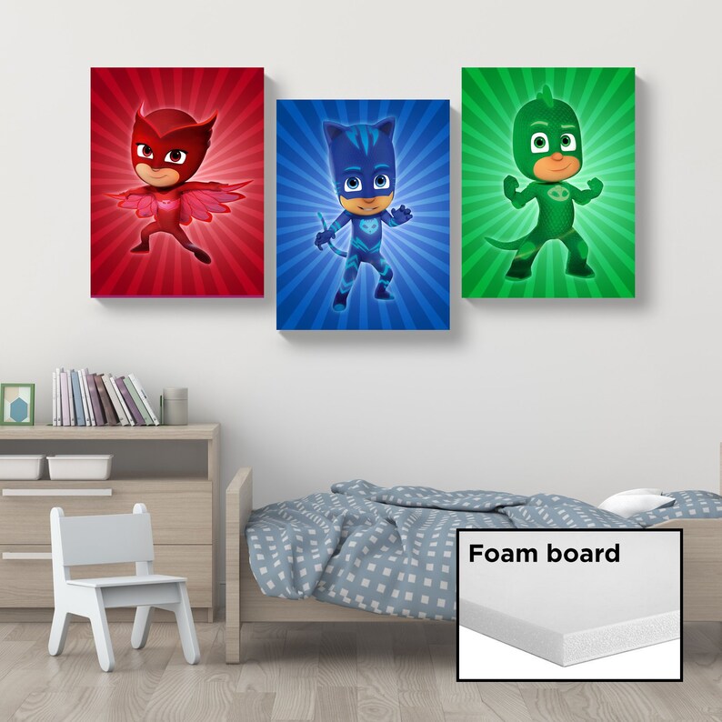 PJ Mask Foam Board Children's Room Decor Wallart Catboy Etsy