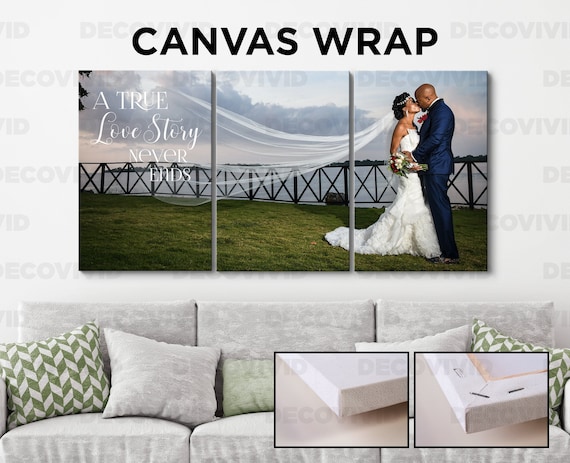 Couples Canvas Wrap, Wedding, 3 Panels Wall Art, 3 Sets of 16x24 Canvas  Print, Love Mounted Canvas, Anniversary, Personalized, Gift Idea