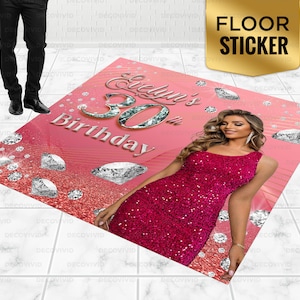 Custom Design Floor Decal Sticker, Floor Graphic, Floor Adhesive, Dance Floor Vinyl Sticker, Removable Floor Sticker, Birthday Dance Floor