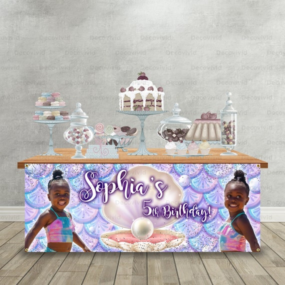 Birthday Table Front Banner Custom Photo Step and Repeat Etsy