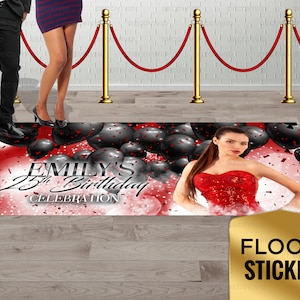Birthday Floor Decal Sticker, Removable Floor Sticker, Dance Floor Vinyl Sticker, Birthday Floor Adhesive, Floor Graphic, Birthday Party,