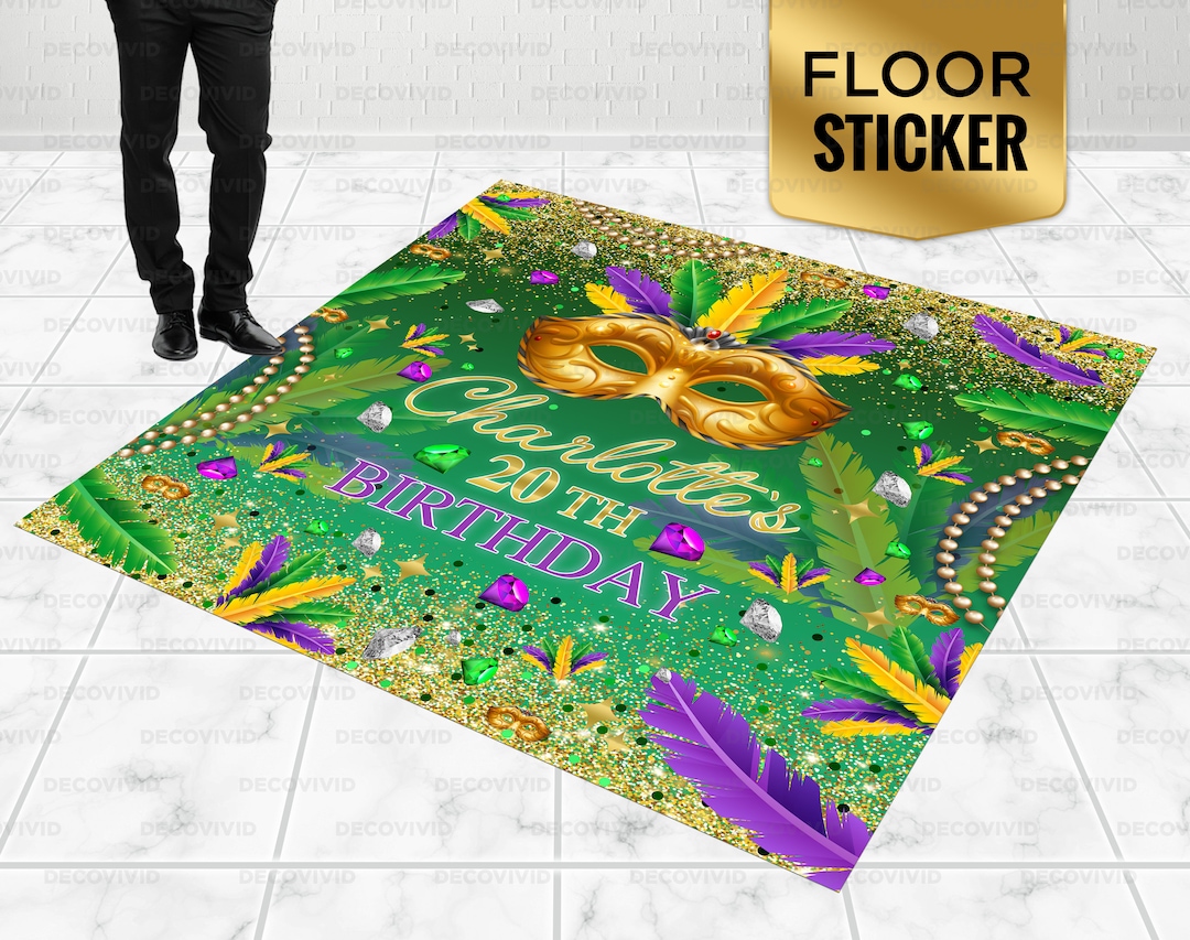 mardi gras vinyl decals