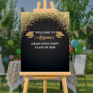 Graduation Welcome Sign, Class Of 2022, Personalized, Custom Grad Sign, College Graduation, Welcome Poster Board, Printed on Foam Board