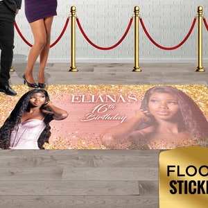 Floor Decal Sticker, Birthday Floor Adhesive, Floor Graphic, Dance Floor Vinyl Sticker, Removable Floor Sticker, Birthday Photo Party,