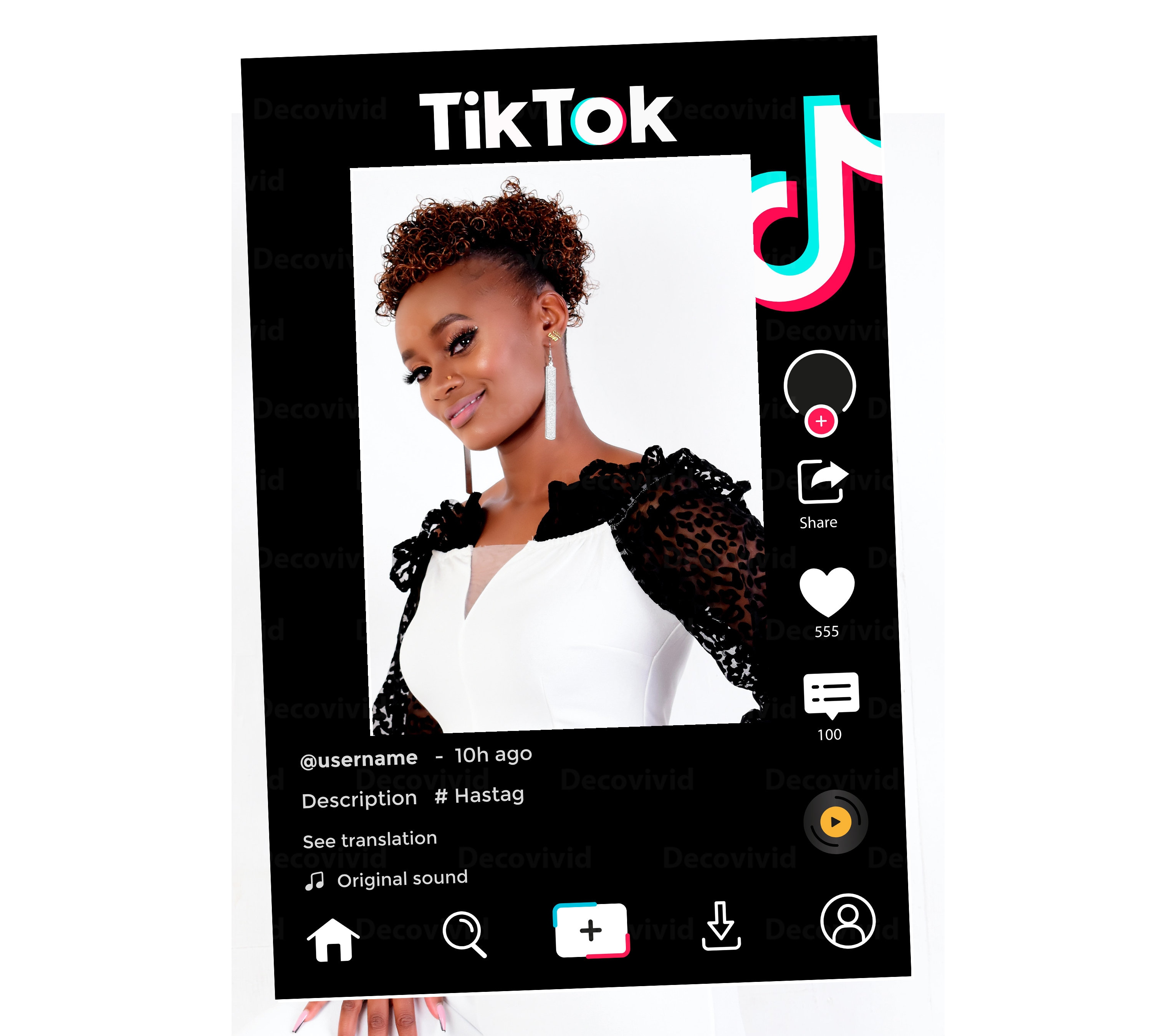 Tiktok Photo Prop Social Media Photoshoot Frame Tiktok Etsy