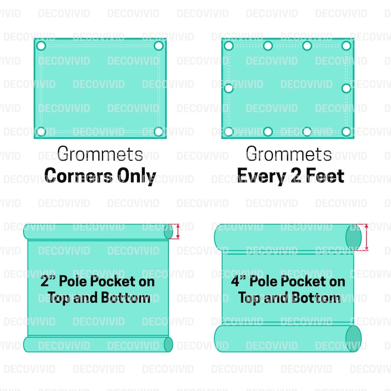 four rows of different labels with the names of different items