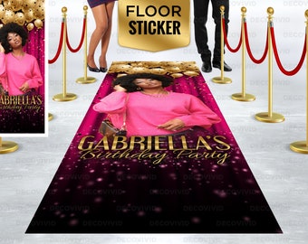 Custom, Photo Aisle Runner, Aisle Runner Sticker, Floor Decal Sticker, Personalized Aisle Runner, Step And Repeat Vinyl Sticker