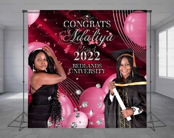 Graduation Step And Repeat, Add Photo, Prom Backdrop, Photo Backdrop, Graduation Backdrop, Class Of 2022, Custom Design, Any Size Banner