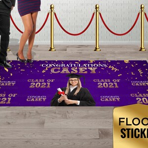 Floor Decal Sticker, Grad Party, Floor Adhesive, Graduation Floor Sticker, Removable Floor Sticker, Floor Graphic, Dance Floor Vinyl Sticker