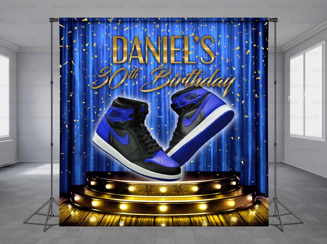 Sneaker Ball Backdrop, Step and Repeat, Sneaker Gala Birthday Banner